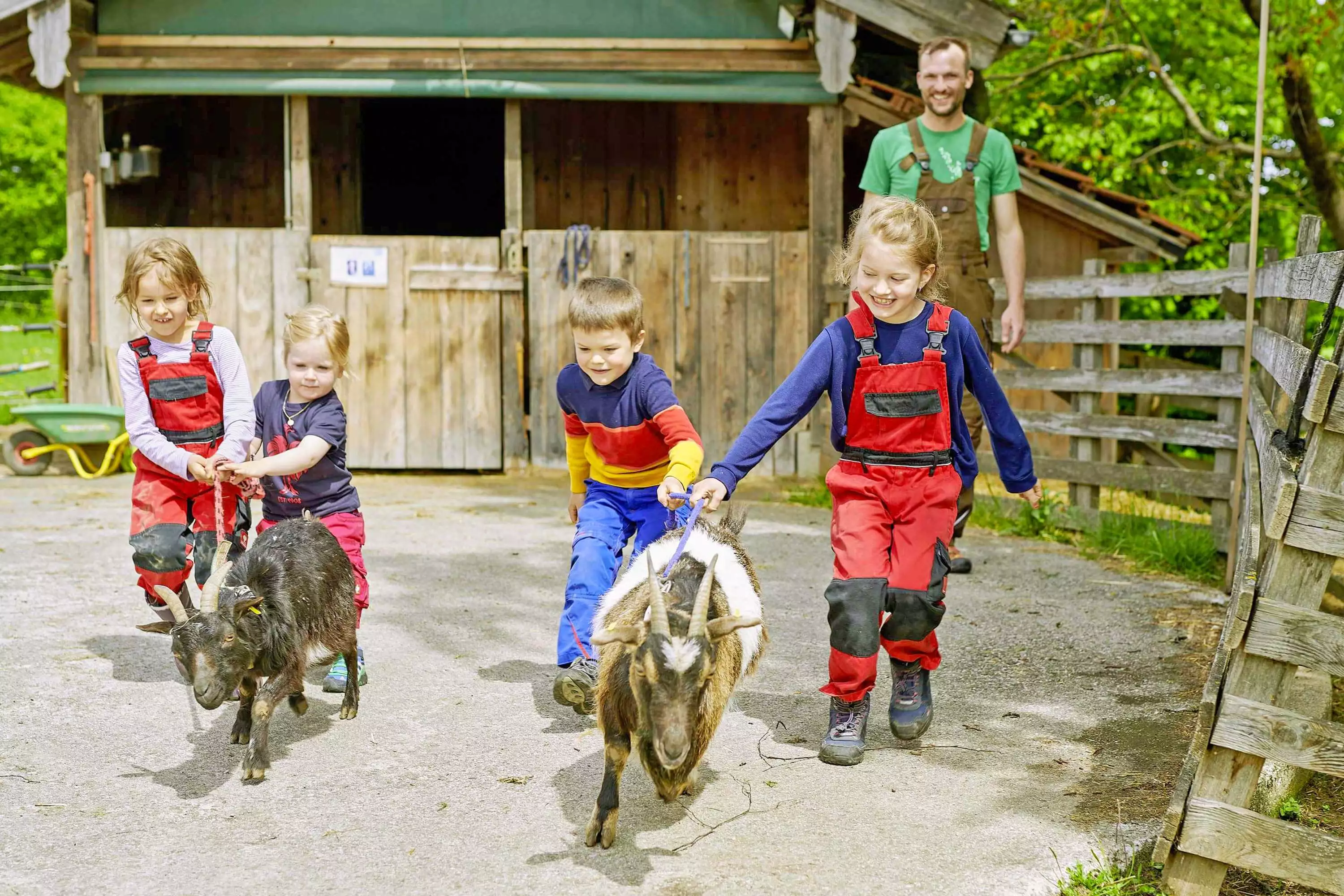 Umgang mit Tieren Spielspaß Ausflüge Wasserspaß